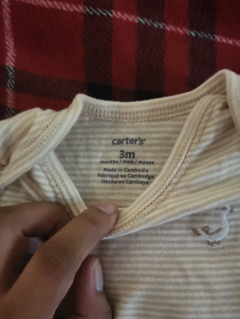 Carter's Cream One-Piece Zip Footed Romper with Tan Nature Prints